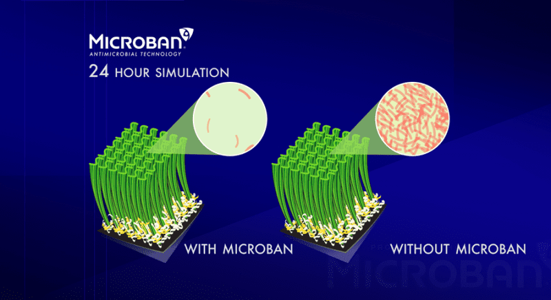 Microban Technology keeps artificial grass cleaner & fresher, Green-R Turf