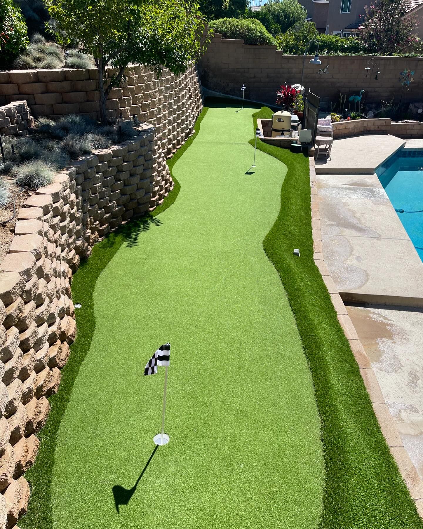 Custom Putting Green, Oak Hills Fringe and Links Putt Putting Green, Yorba Linda Yorba Linda Artificial Turf Installations, Green-R Turf Artificial Grass
