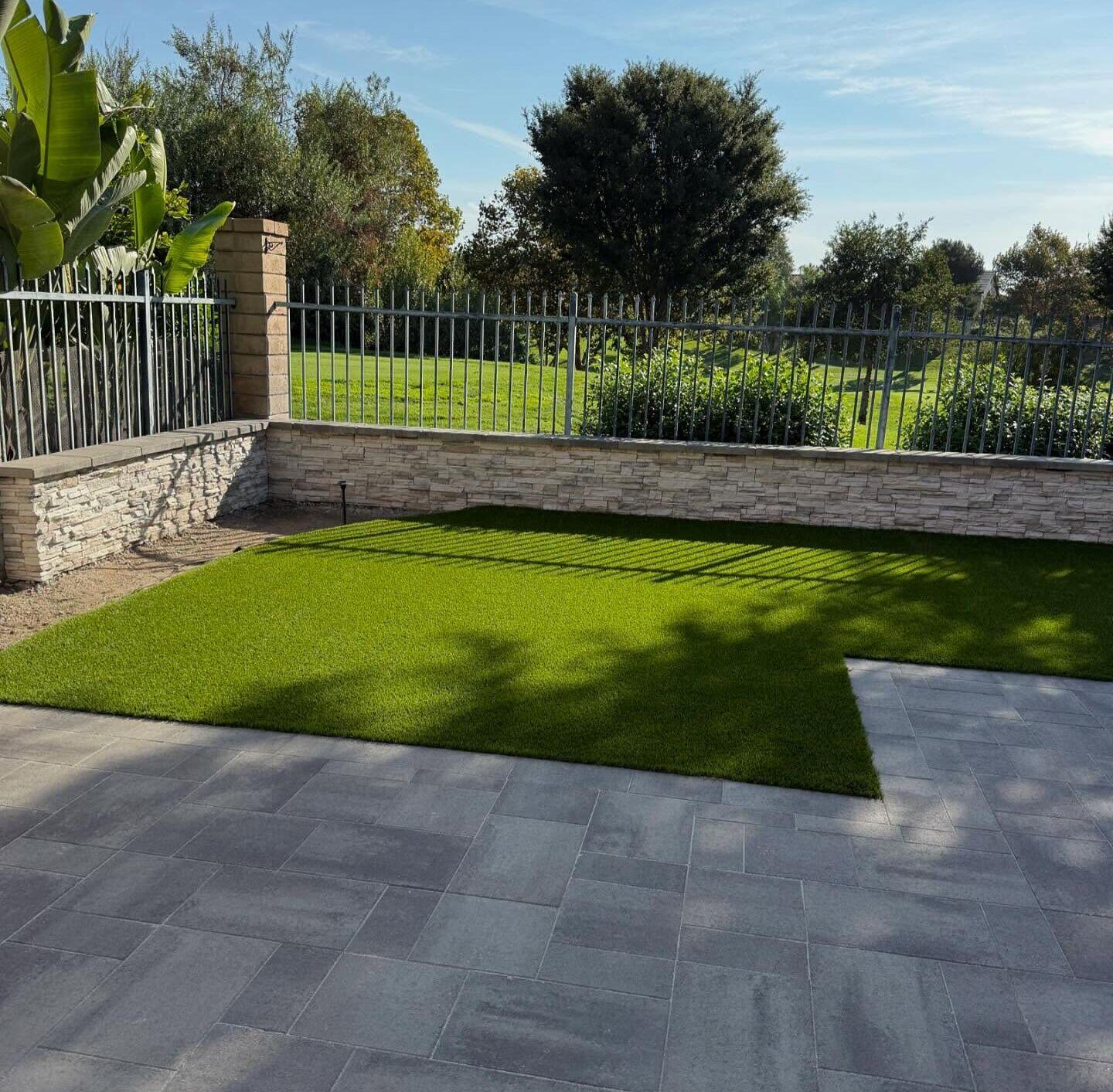 Oak Hills & Pavers Backyard Installation Fontana CA Pavers for Patios, Driveways, Decks & more, Green-R Turf Corona