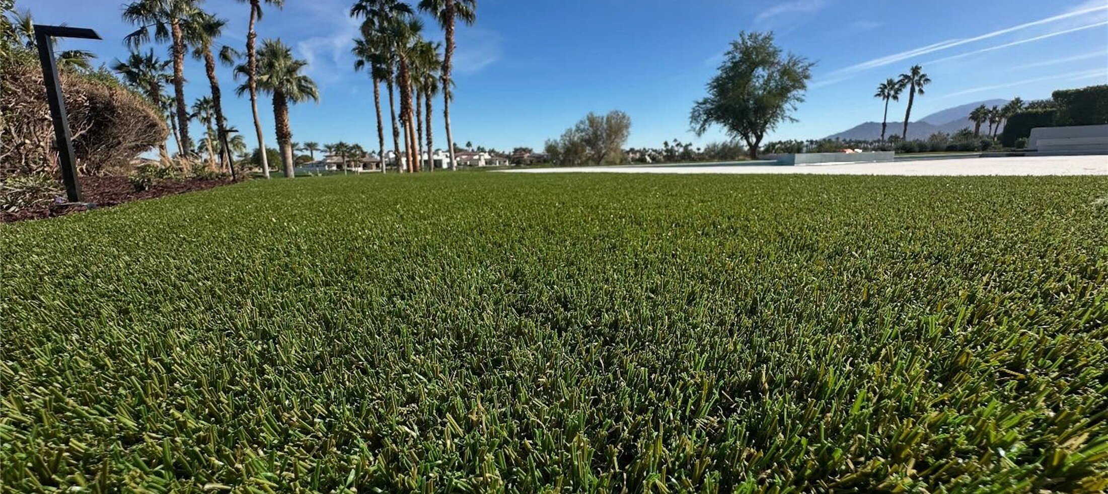 Pine Pro Pool SIde Turf Installation La Quinta – CA. Artificial Grass Around Pool, Green-R Turf Artificial Grass & Pavers