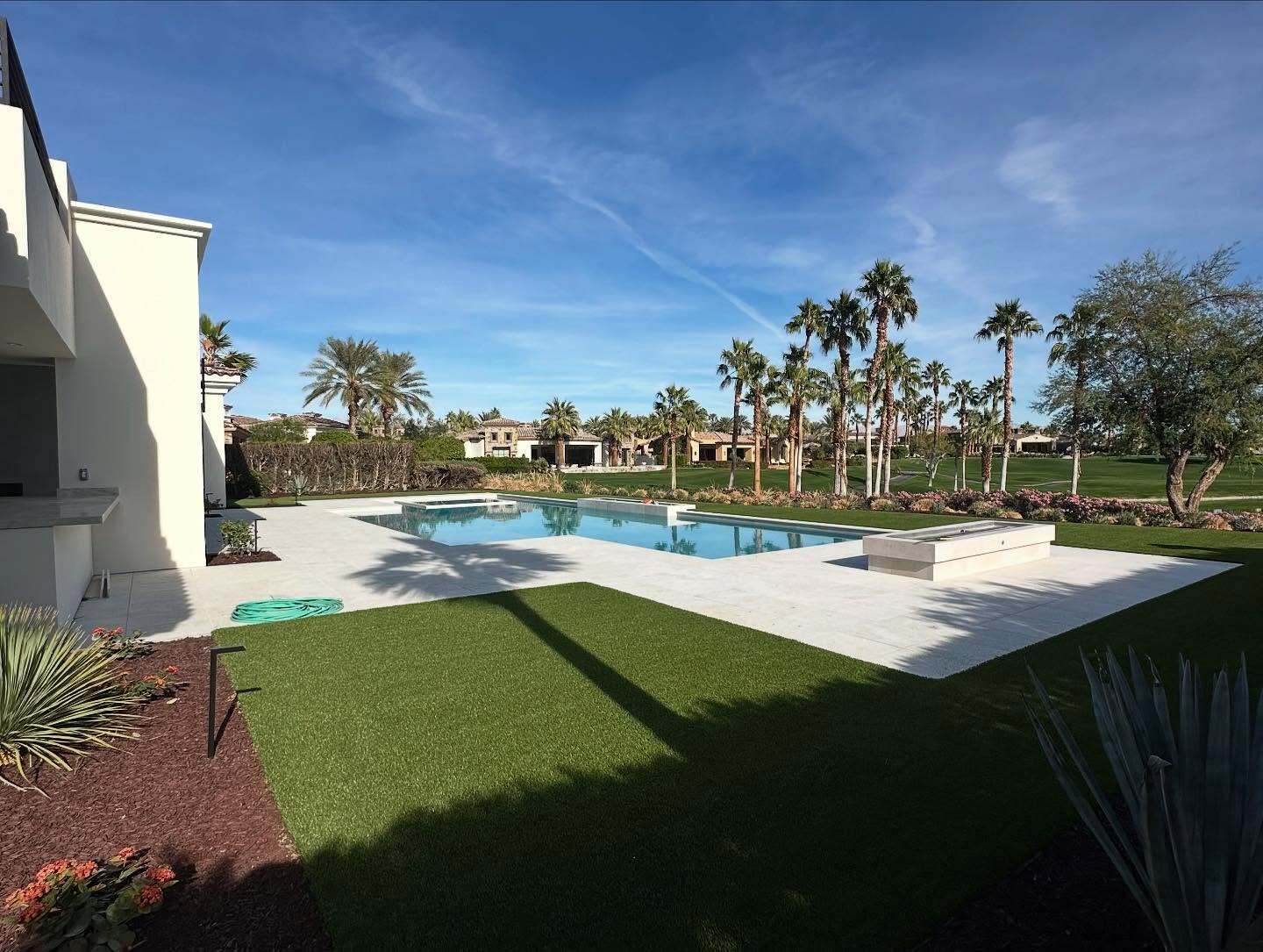 Pine Pro Pool SIde Turf Installation La Quinta- CA Artificial Grass Around Pool, Green-R Turf Artificial Grass & Pavers