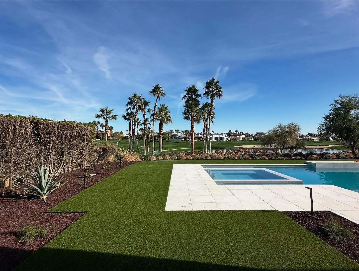 Pine Pro Pool SIde Turf Installation, La Quinta CA Artificial Grass Around Pool, Green-R Turf Artificial Grass & Pavers