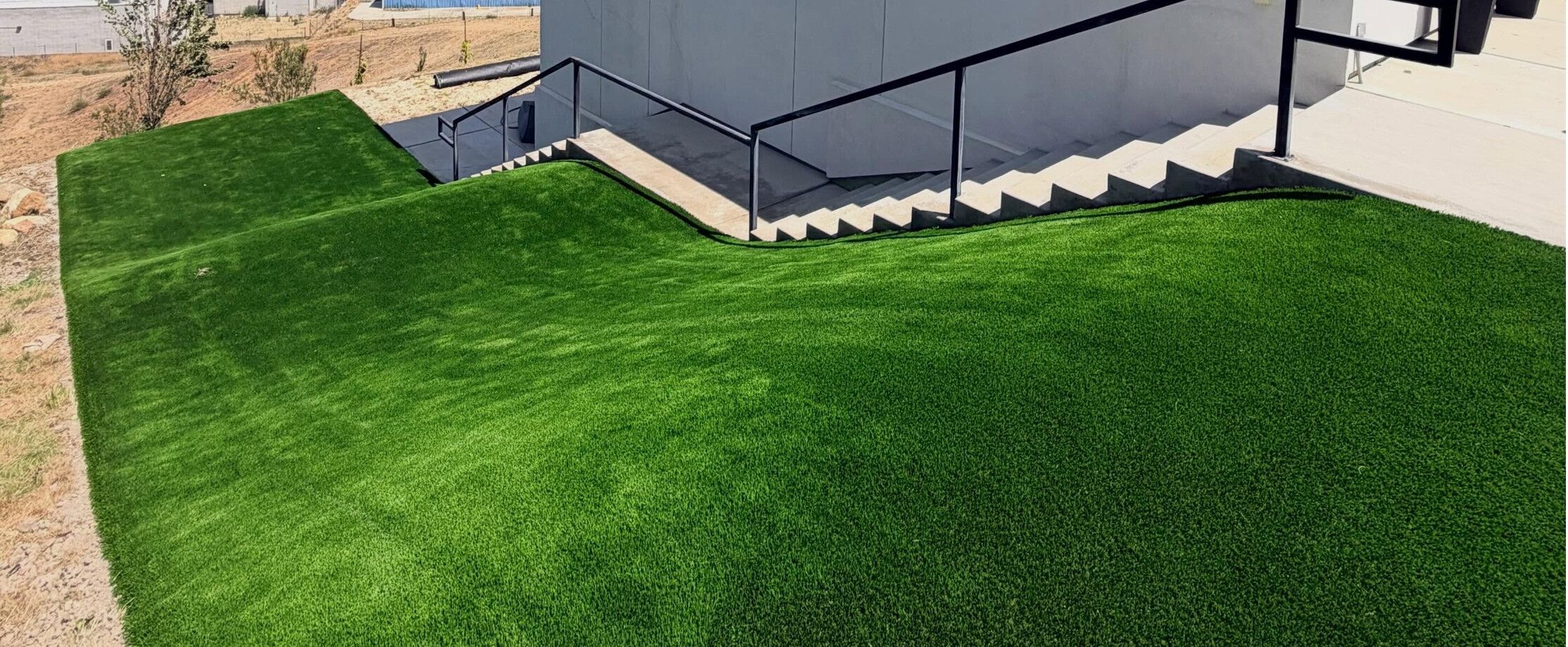 Pretty awesome project with a very unique finish Green-R Turf Artificial Grass & Pavers - The Ultimate Landscape & Hardscape Solution